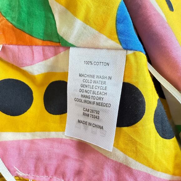 Joie NWT XS Cotton Halter Crop Top Colorful Fruit Abstract Print Smocked Preppy - Picture 11 of 15